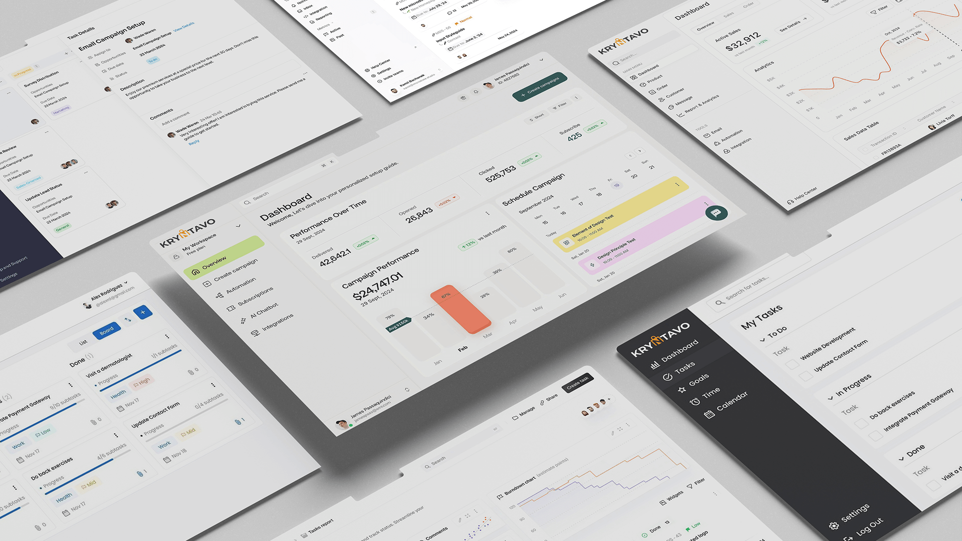 Kryntavo CRM dashboard preview