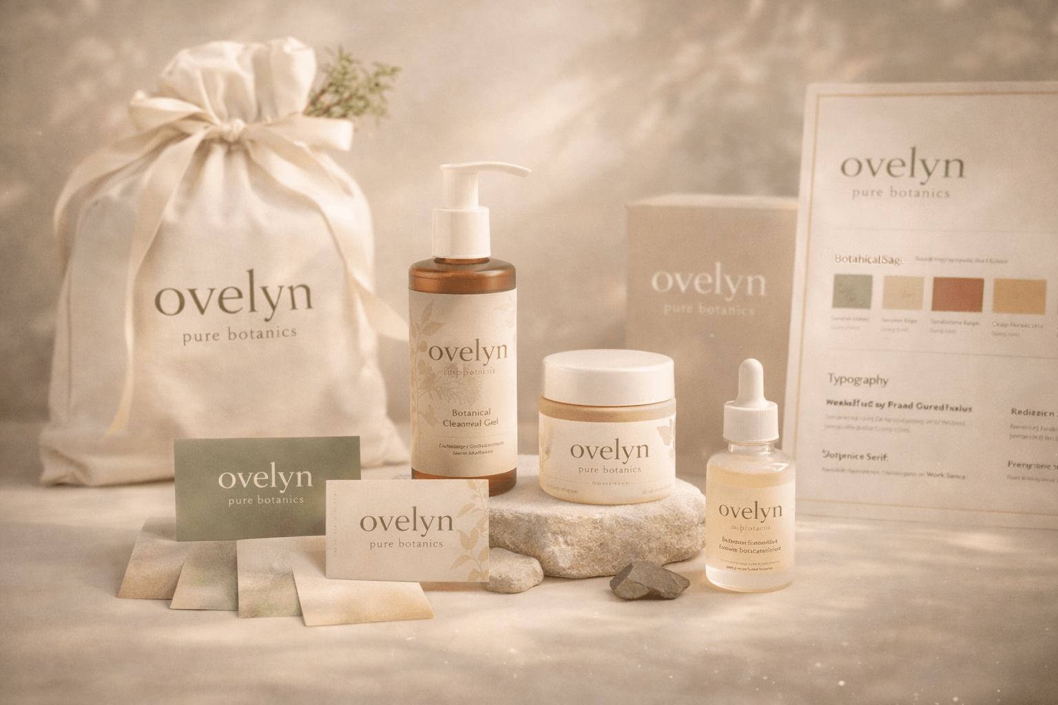 Ovelyn brand mockups