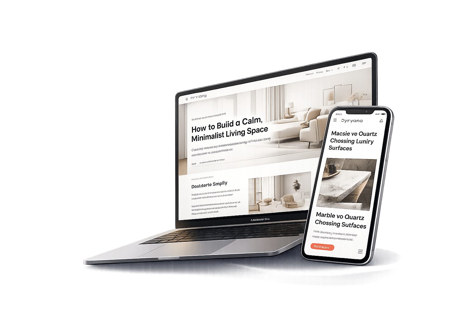 Zyrvona content marketing mockups
